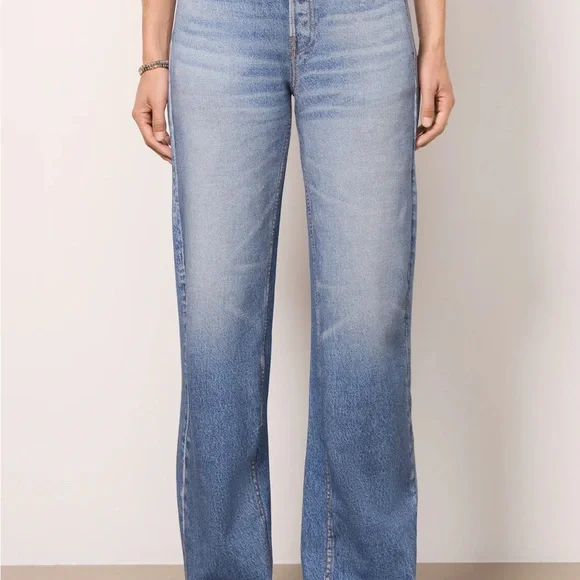 rag & bone Blue Wide-Leg Jeans - Picture 2 of 7